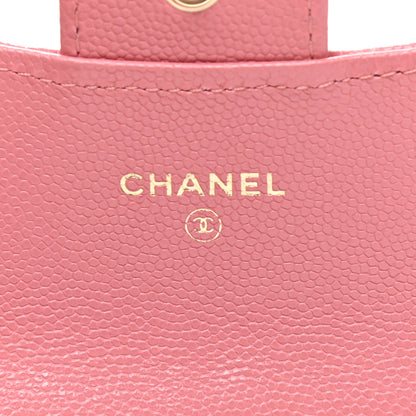 Chanel Caviar Quilted Flap Card Holder Pink 6 of 9