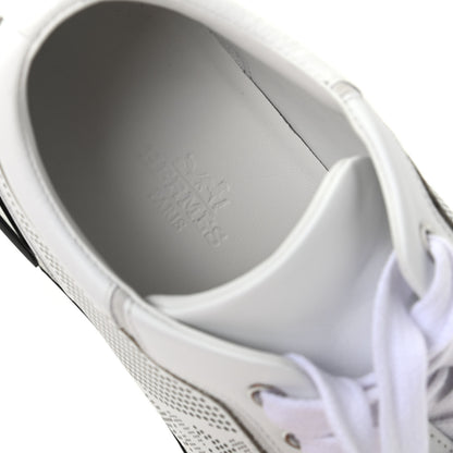 Hermes Perforated Calfskin Goatskin Bi-Color Womens C-Addict Sneakers 36.5 Black White 8 of 11