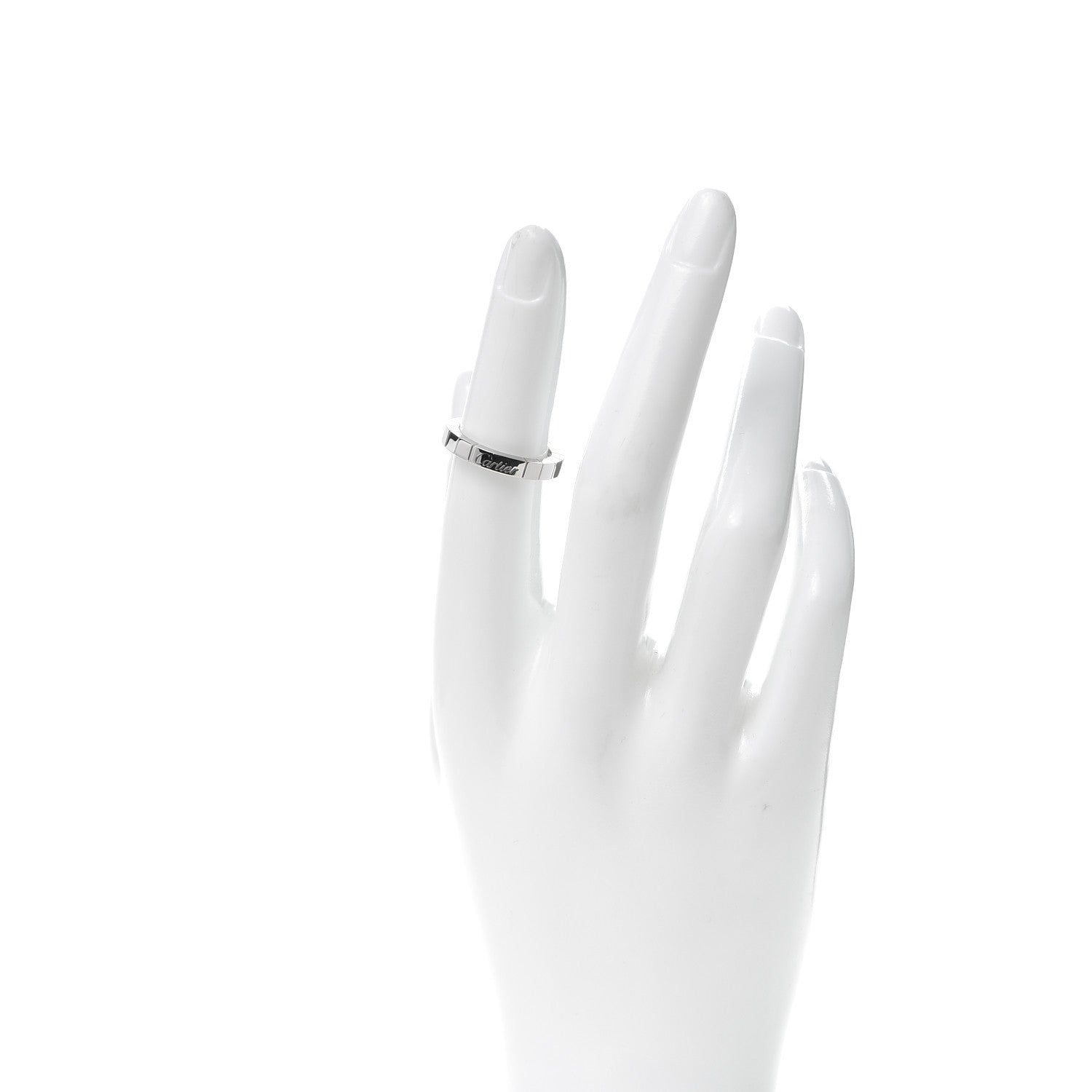 Cartier 18K White Gold Diamond Lanieres Ring 49 4.75 2 of 4