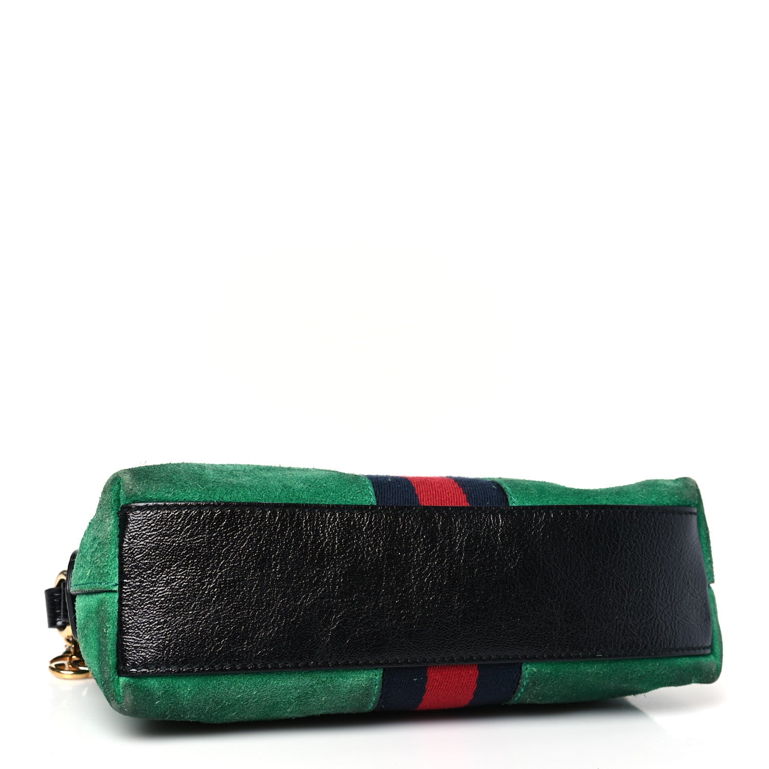 Gucci Suede Patent GG Web Small Ophidia Dome Shoulder Bag New Shamarock Black 3 of 8