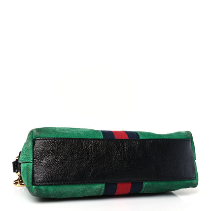 Gucci Suede Patent GG Web Small Ophidia Dome Shoulder Bag New Shamarock Black 3 of 8