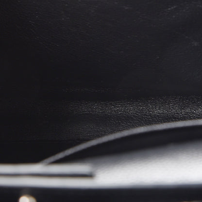 Saint Laurent Grain De Poudre Matelasse Chevron Monogram Chain Wallet Black 8 of 12
