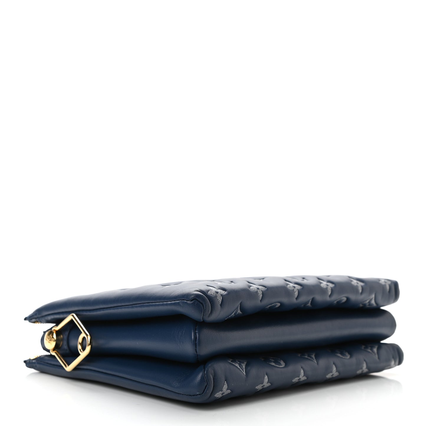 Lambskin Embossed Monogram Coussin PM Denim Blue