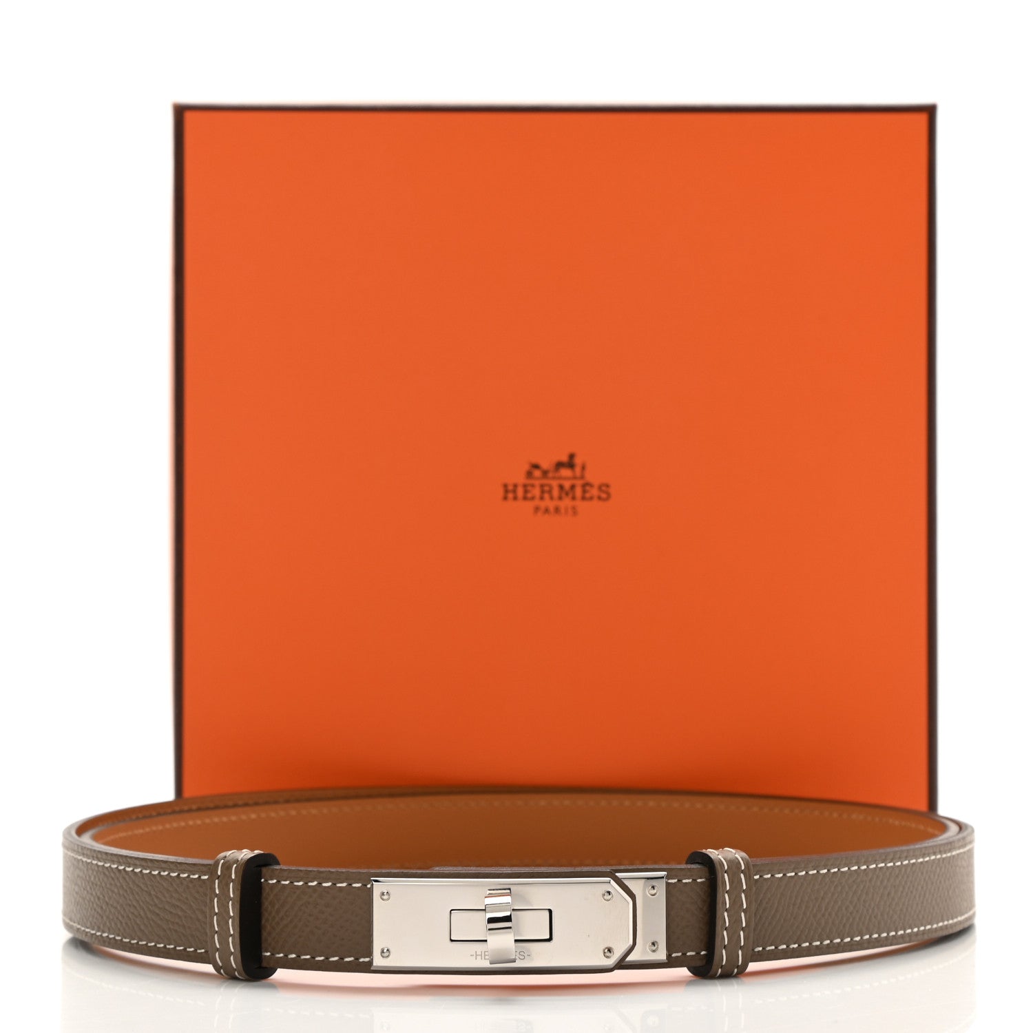 Hermes Epsom Kelly Belt Etoupe 5 of 5