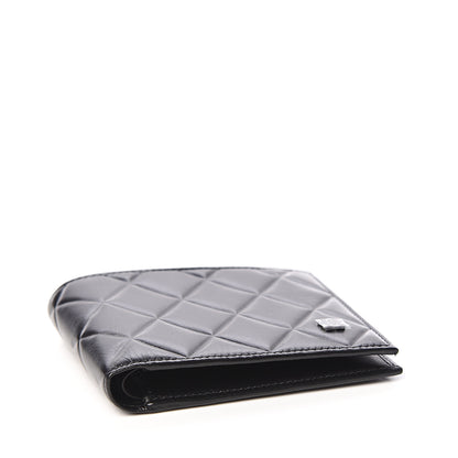 Chanel Calfskin Quilted Mens Small Pour Monsieur Wallet Black 3 of 8