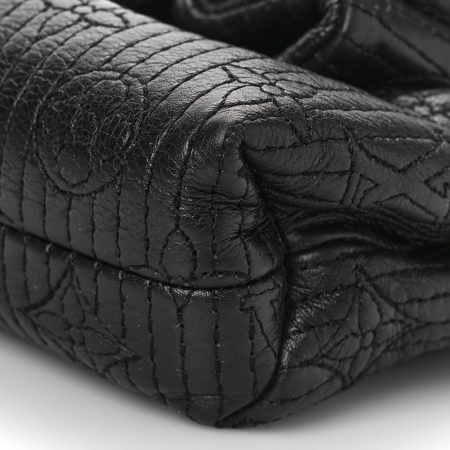 Calfskin Quilted Monogram Altair Clutch Black