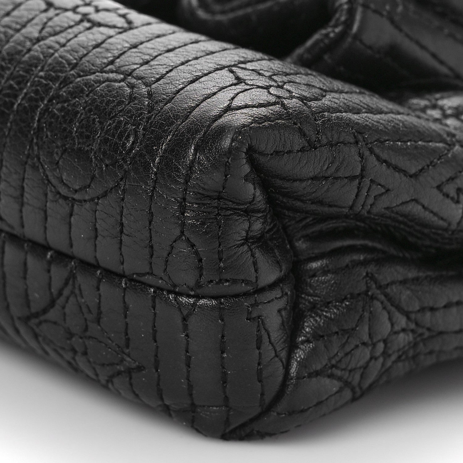 Louis Vuitton Calfskin Quilted Monogram Altair Clutch Black 9 of 9