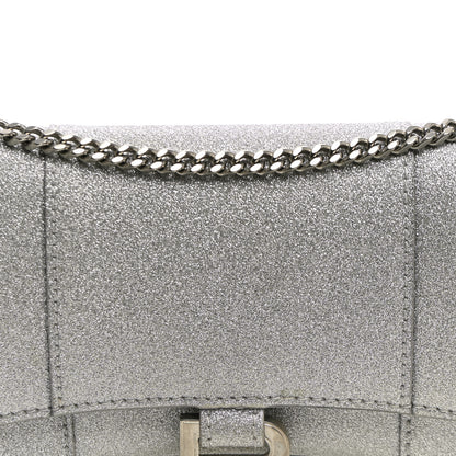 Balenciaga Sparkling Fabric XS Hourglass Wallet On Chain Silver 7 of 9
