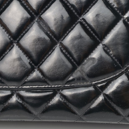 Chanel Patent Quilted XL Jumbo Single Flap Black 15 of 15