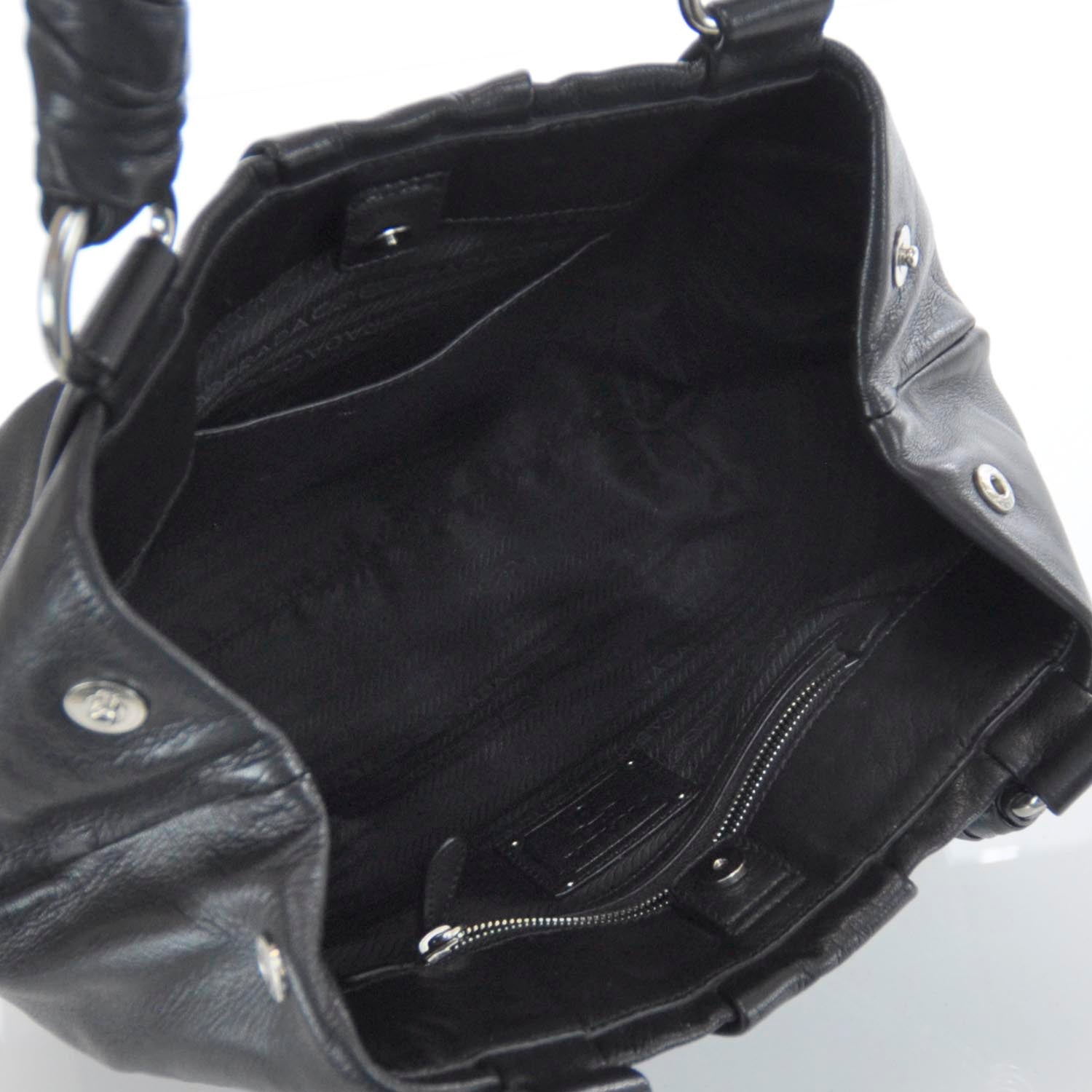 Prada Leather Satchel Nero Black 7 of 9