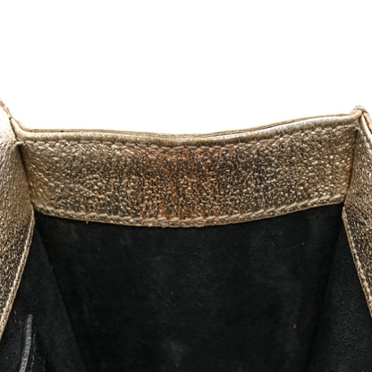 Saint Laurent Metallic Calfskin Small Classic Monogram Kate Satchel Pale Gold 15 of 17