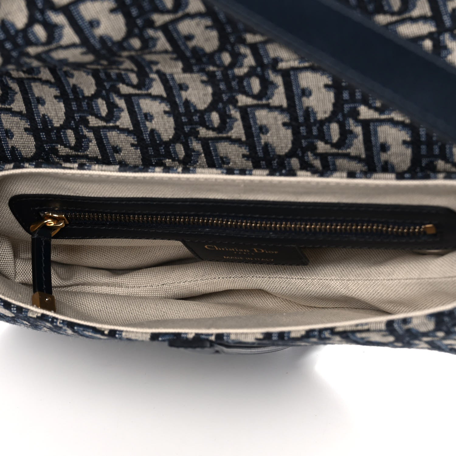 Christian Dior Oblique Saddle Bag Blue 5 of 13