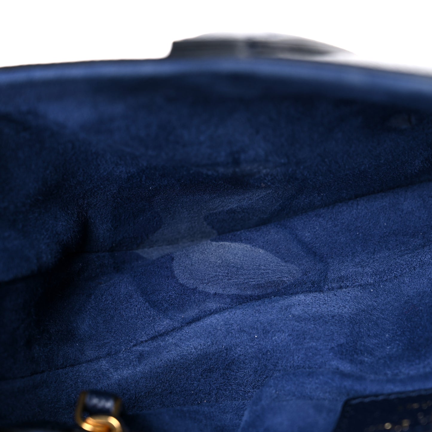 Grained Calfskin Saddle Bag Navy