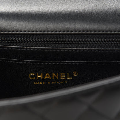 Chanel Lambskin Quilted Mini Top Handle Rectangular Flap Black 8 of 12