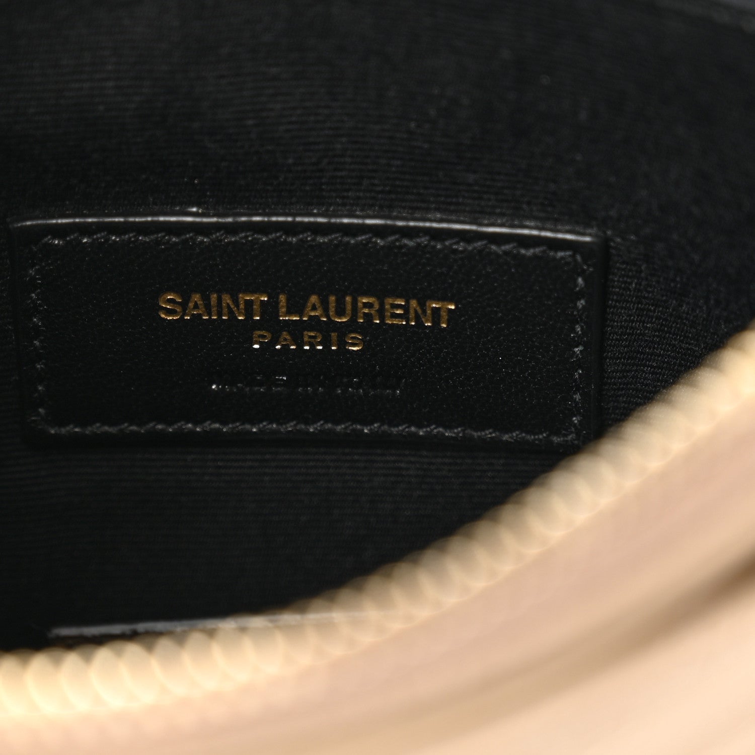 Saint Laurent Grain De Poudre Chevron Monogram Bill Pouch Dusty Grey 6 of 10