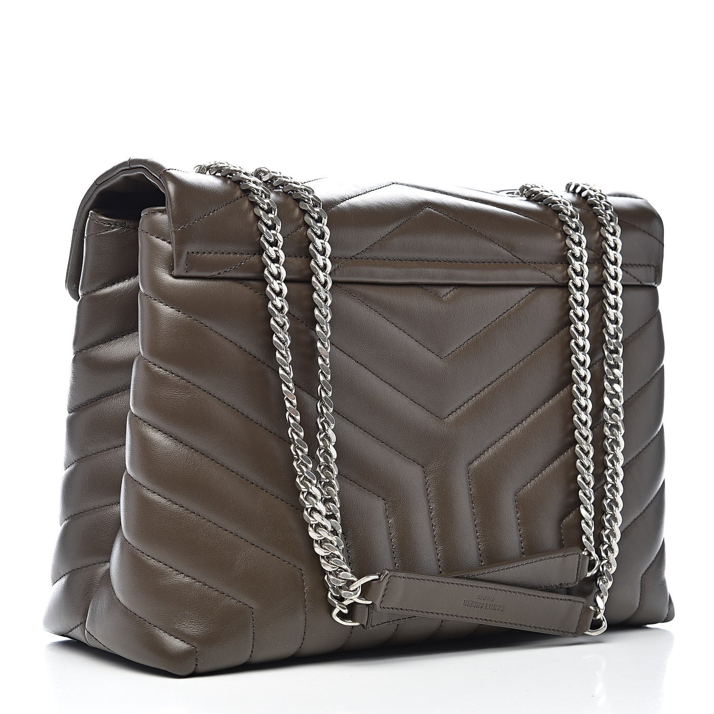 Calfskin Y Quilted Monogram Medium Loulou Chain Satchel Faggio
