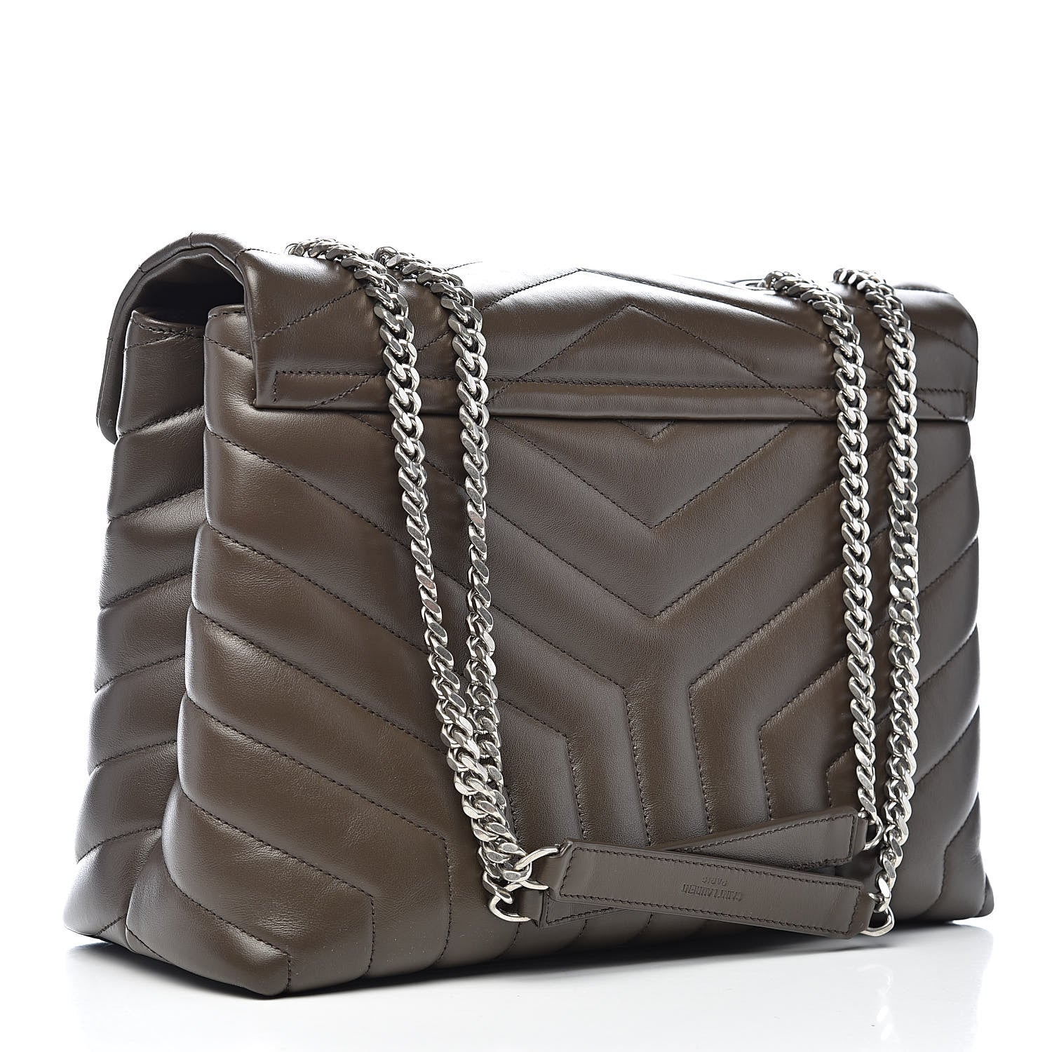 Saint Laurent Calfskin Y Quilted Monogram Medium Loulou Chain Satchel Faggio 3 of 11