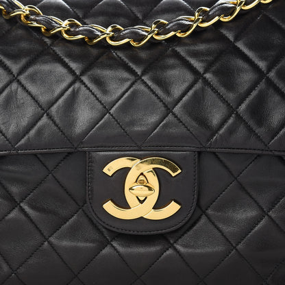 Chanel Lambskin Quilted Jumbo Single Flap Black 9 of 17