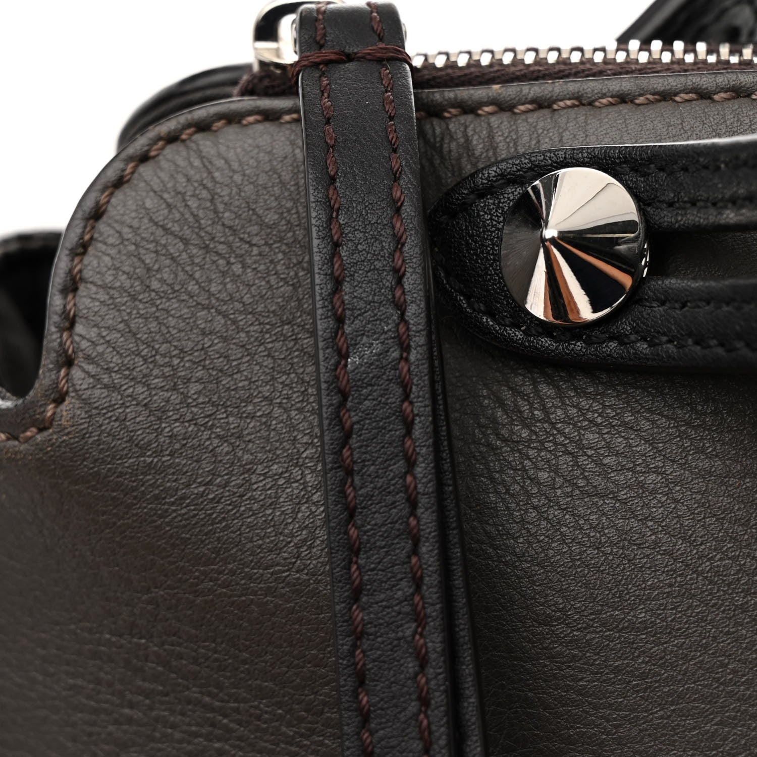 Fendi Vitello Dolce 4 Color Medium By The Way Boston Bag Carbone Grigio Polvere Multicolor 14 of 14