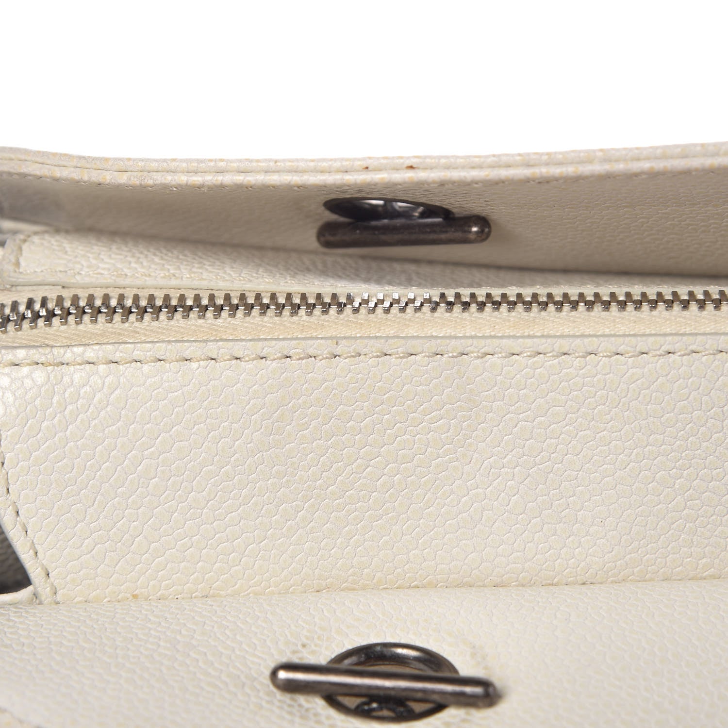 Chanel Caviar Quilted Timeless CC Bowler Bag White 17 of 18