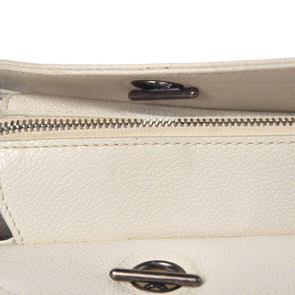 Chanel Caviar Quilted Timeless CC Bowler Bag White 17 of 18