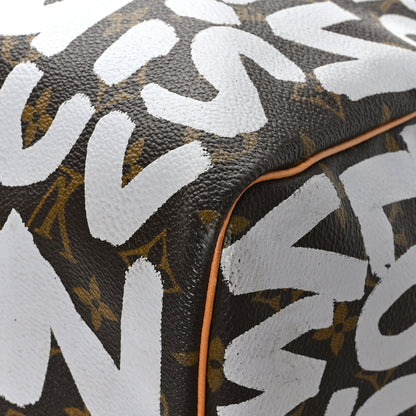 Louis Vuitton Monogram Graffiti Keepall 50 Silver 8 of 10