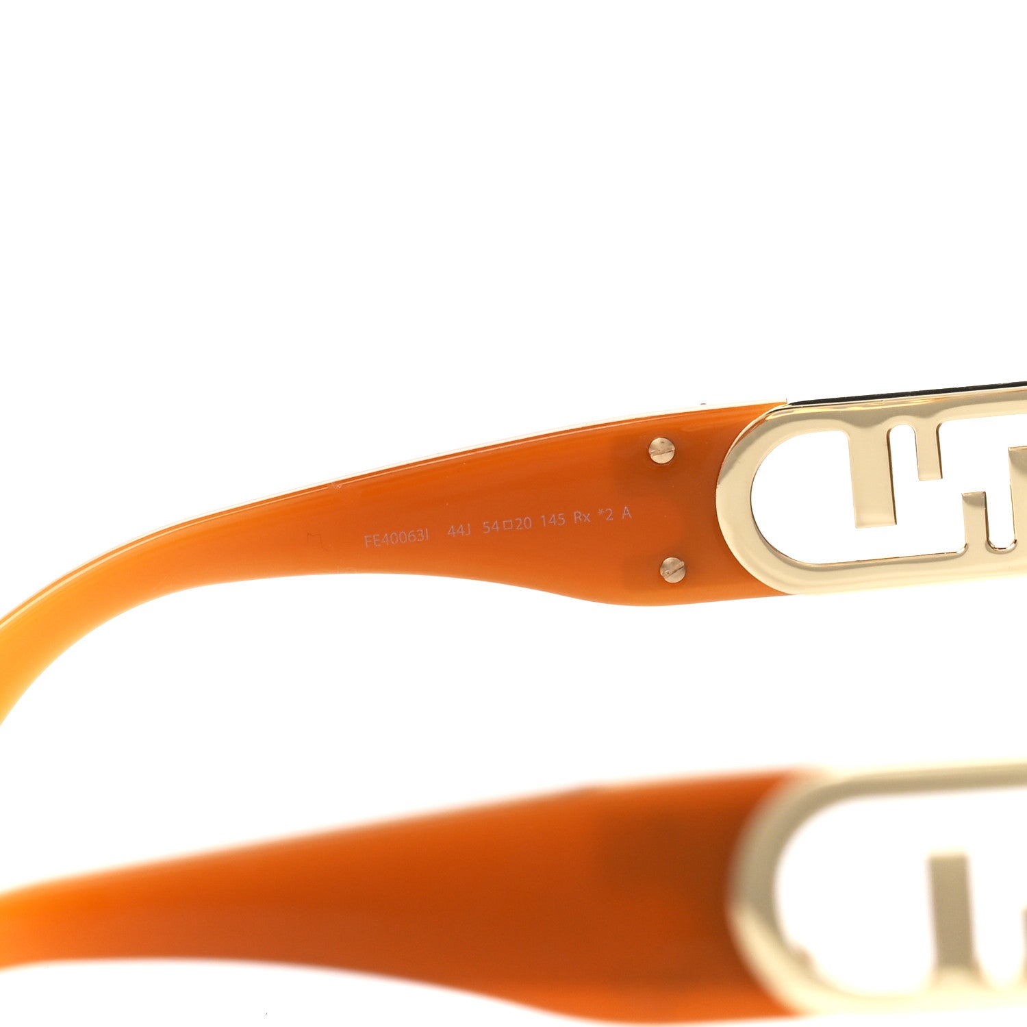 Fendi Acetate O'Lock Square Sunglasses FE40063I Orange Brown 5 of 7