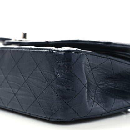 Chanel Metallic Calfskin Quilted Medium Double Flap Charcoal 9 of 10