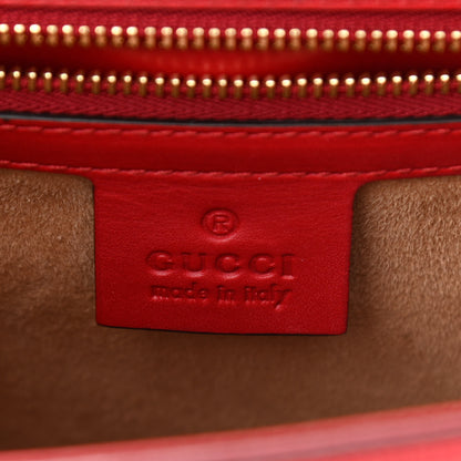 Gucci Calfskin Small Sylvie Shoulder Bag Hibiscus Red 5 of 11