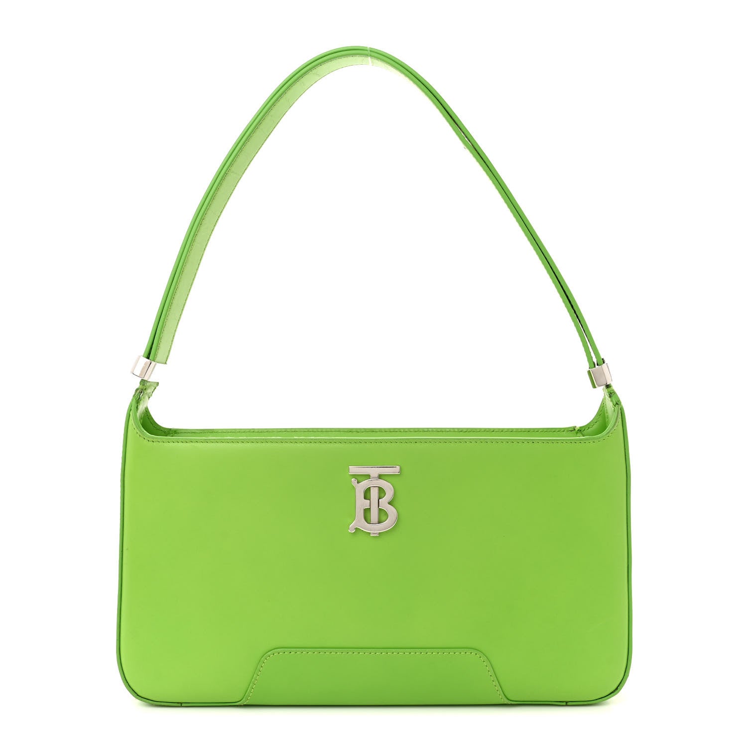 Burberry Smooth Calfskin Medium TB Shoulder Bag Brilliant Green 1 of 17