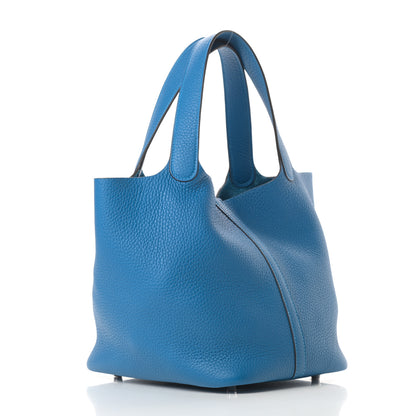 Hermes Taurillon Clemence Picotin Lock 22 MM Mykonos 3 of 11