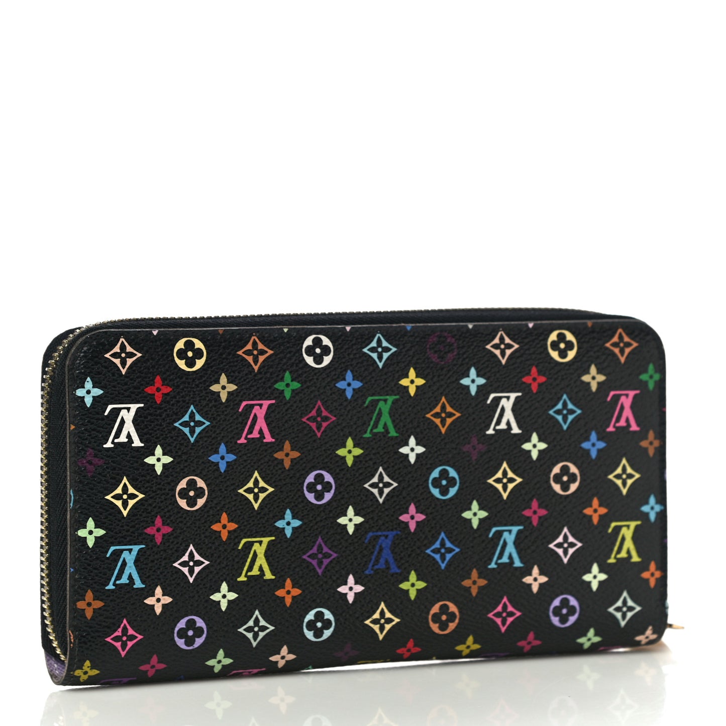 Monogram Multicolor Zippy Wallet Black Violet
