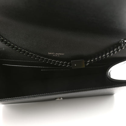 Saint Laurent Grain De Poudre Medium Classic Monogram Kate Satchel Black 5 of 9