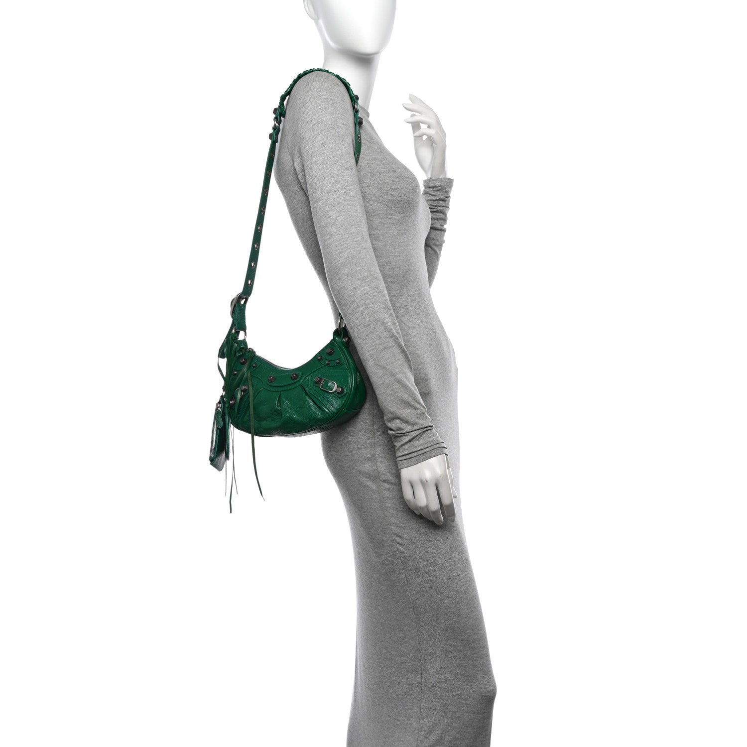 Balenciaga Agneau Arena Le Cagole Shoulder Bag XS Jade 2 of 14