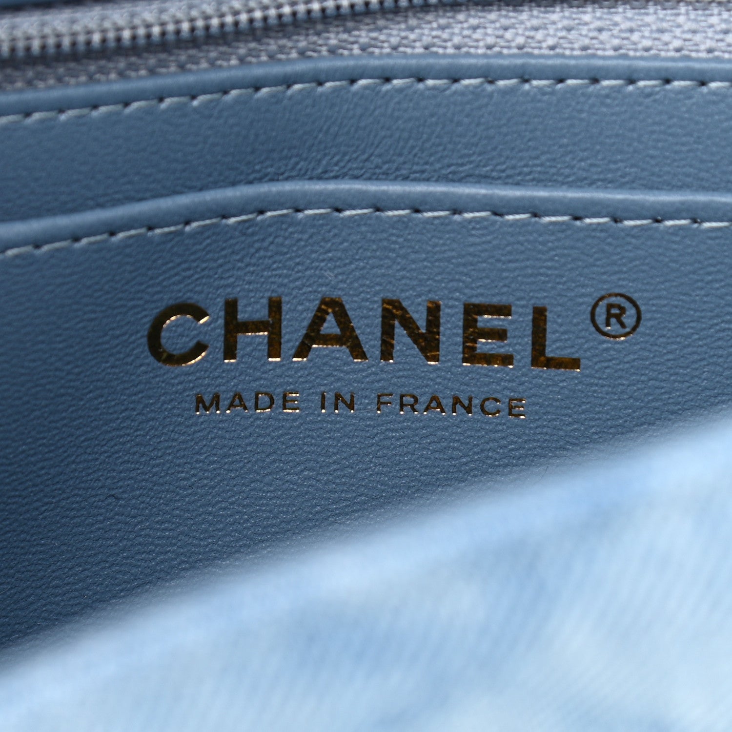 Chanel Printed Denim Quilted Mini Rectangular Flap Light Blue 5 of 10