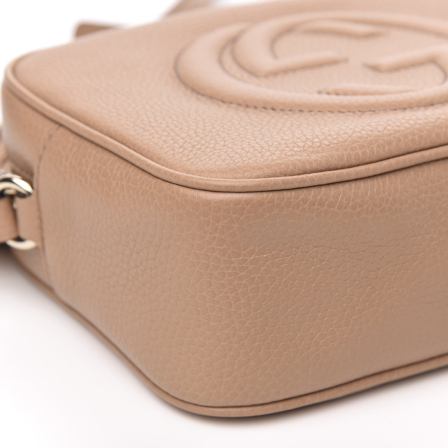 Gucci Pebbled Calfskin Small Soho Disco Bag Rose Beige 9 of 11