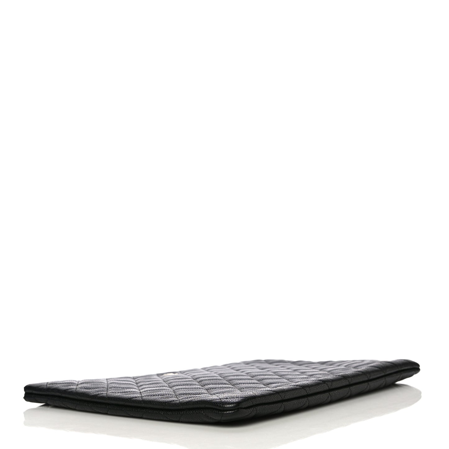 Caviar Quilted Large Cosmetic Case Black