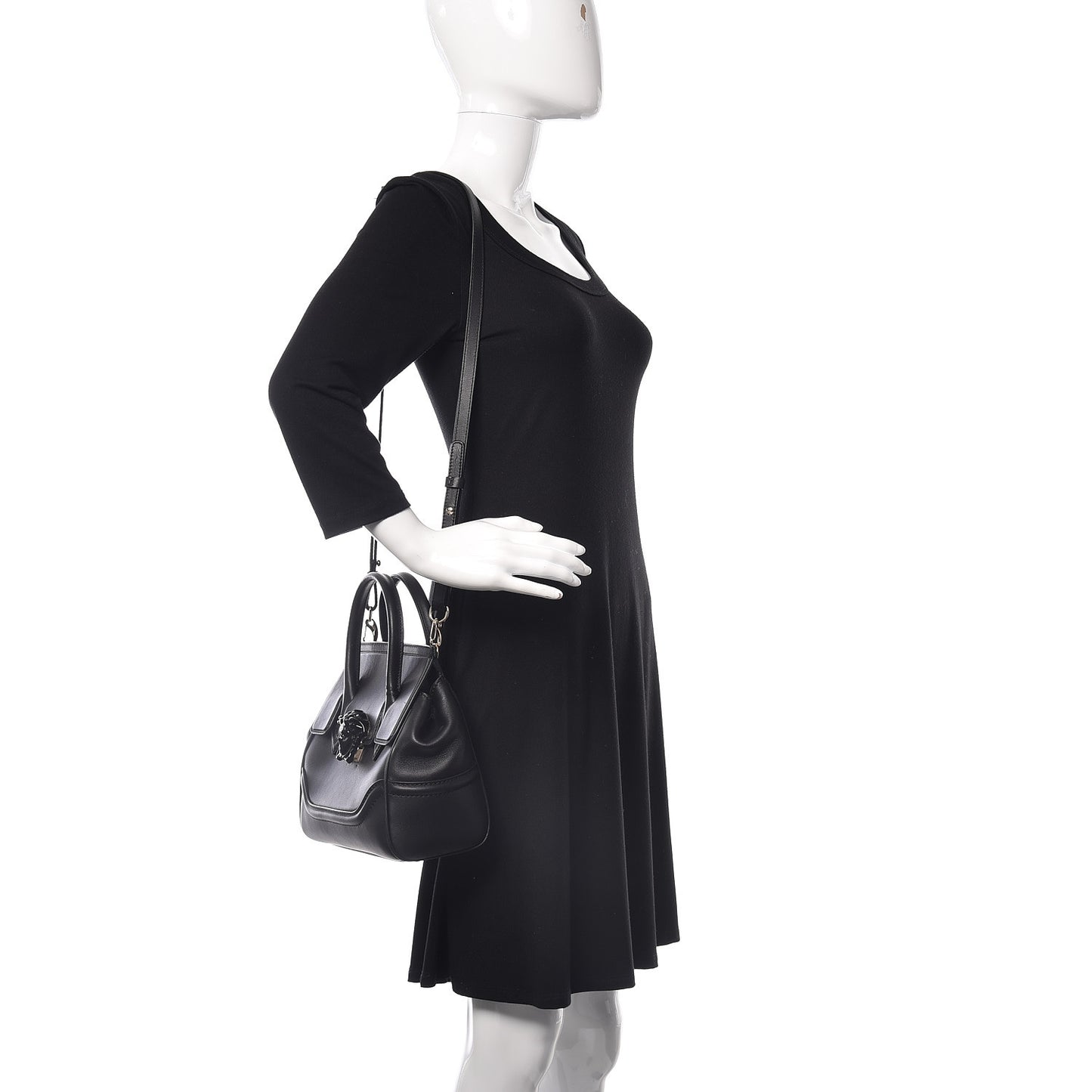 Calfskin Medium Palazzo Empire Bag Black