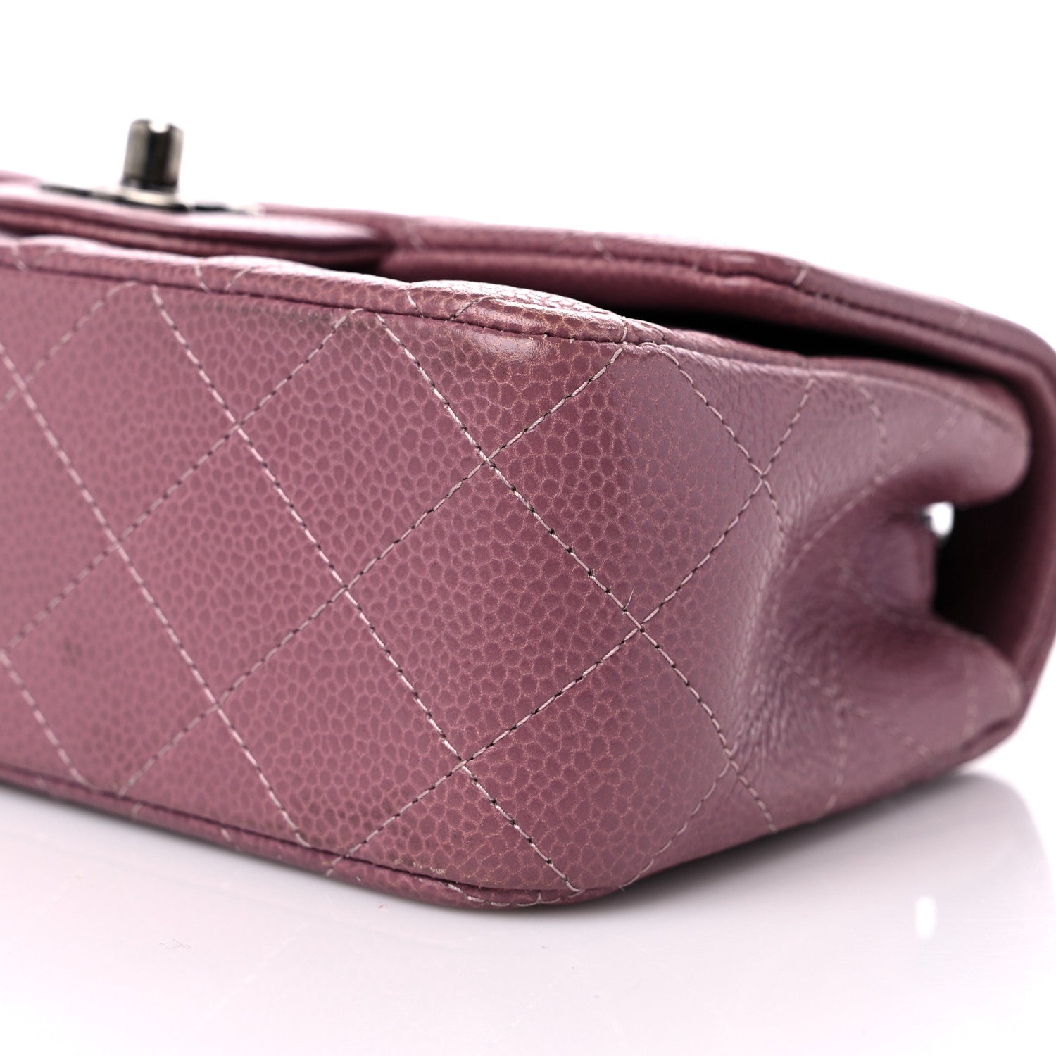 Chanel Caviar Quilted Mini Rectangular Flap Purple 9 of 10