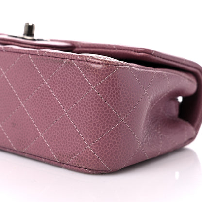 Chanel Caviar Quilted Mini Rectangular Flap Purple 9 of 10