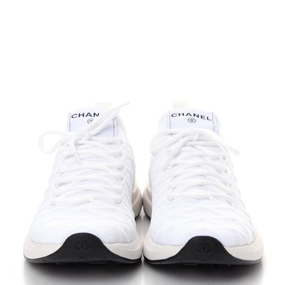 Chanel Fabric Logo Sneakers 38 White 2 of 10