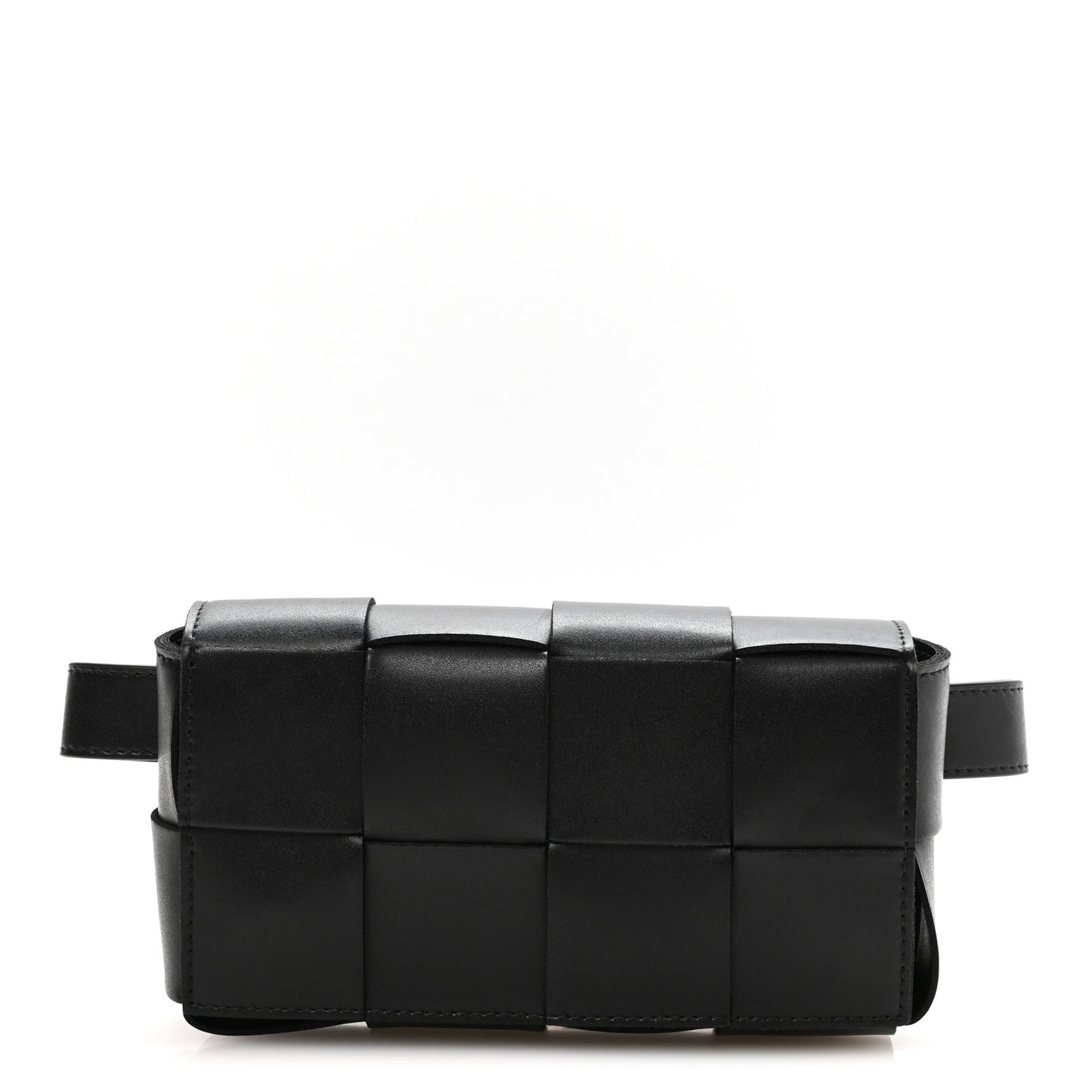 Nappa Maxi Intreccio The Belt Cassette Bag Black