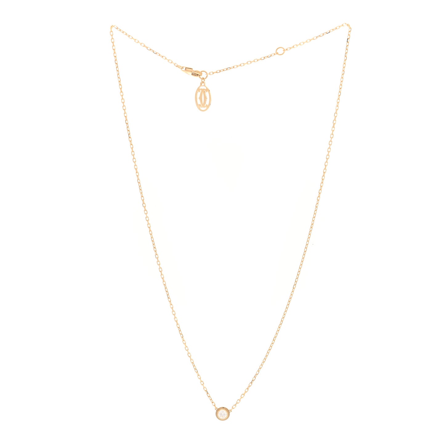 18K Yellow Gold Diamond LM D'Amour Pendant Necklace