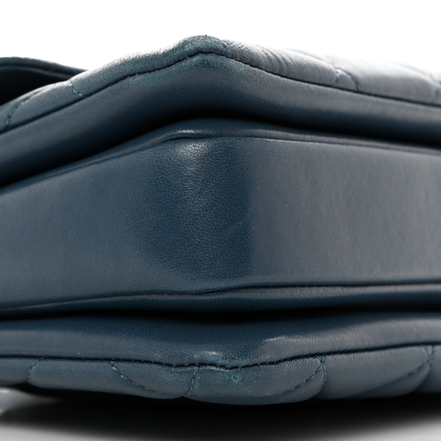 Lambskin Quilted Small Trendy CC Flap Dual Handle Bag Navy