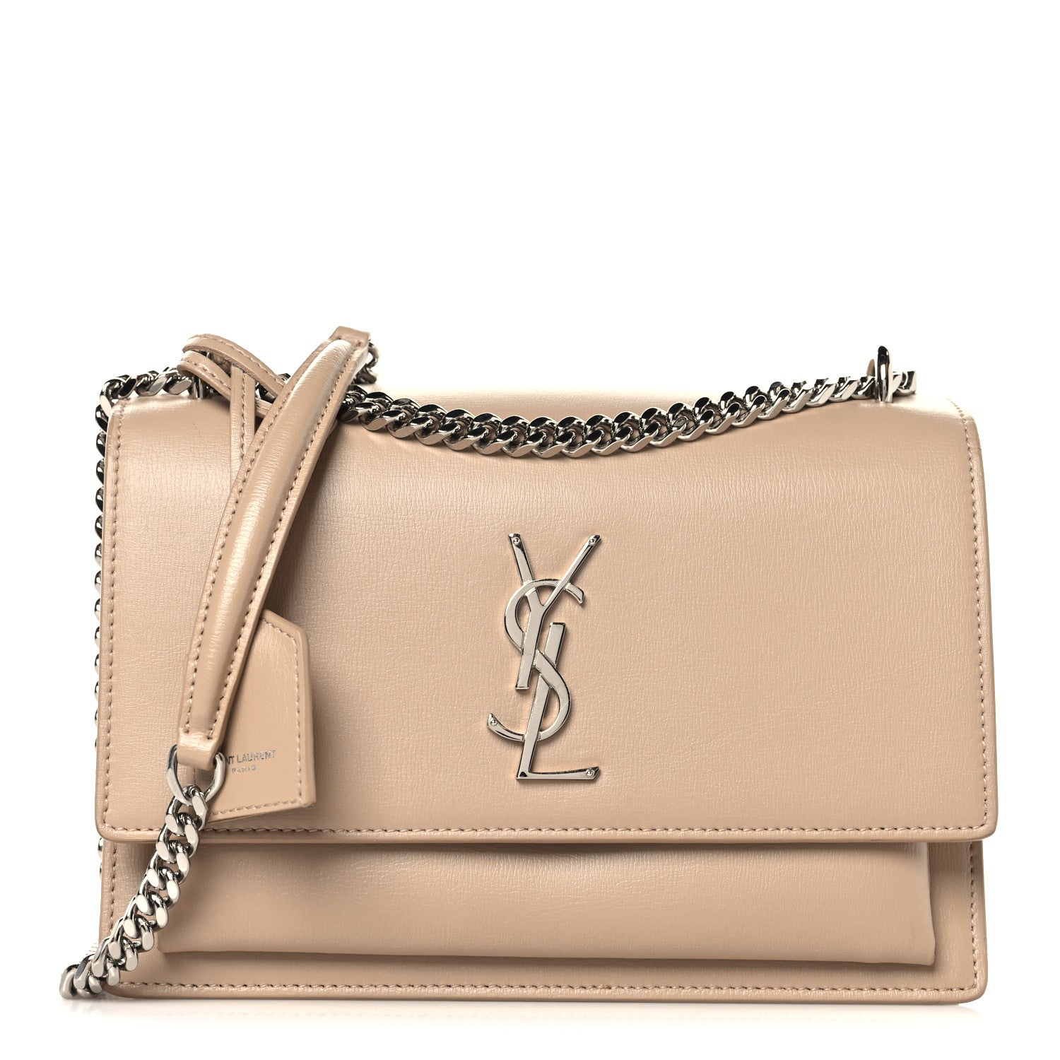 Saint Laurent Calfskin Medium Monogram Sunset Dark Beige 1 of 9