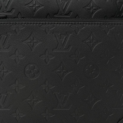 Louis Vuitton Calfskin Monogram Shadow Trio Messenger Black 7 of 10
