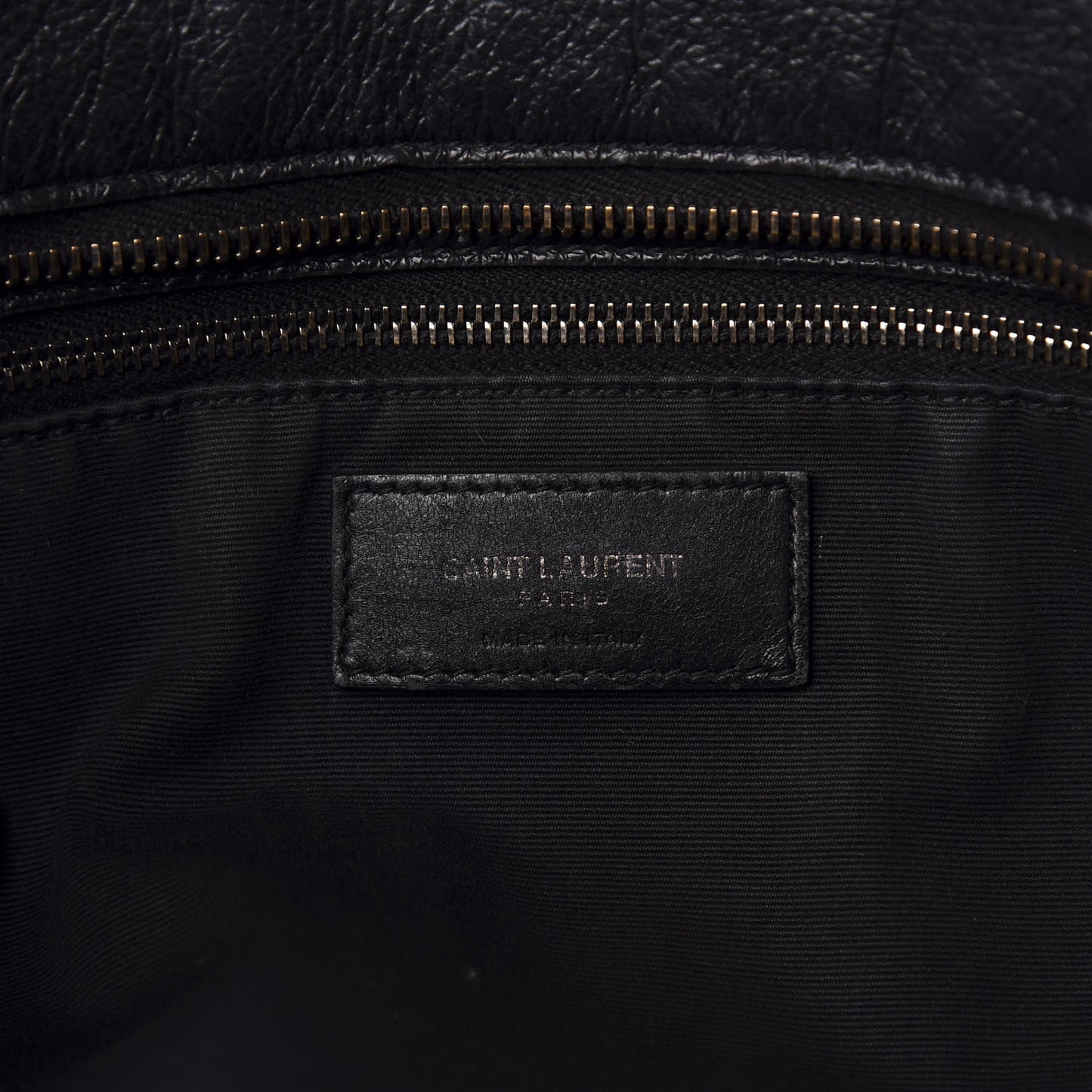 Crinkled Calfskin Matelasse Monogram Large Niki Shopping Tote Bag Black