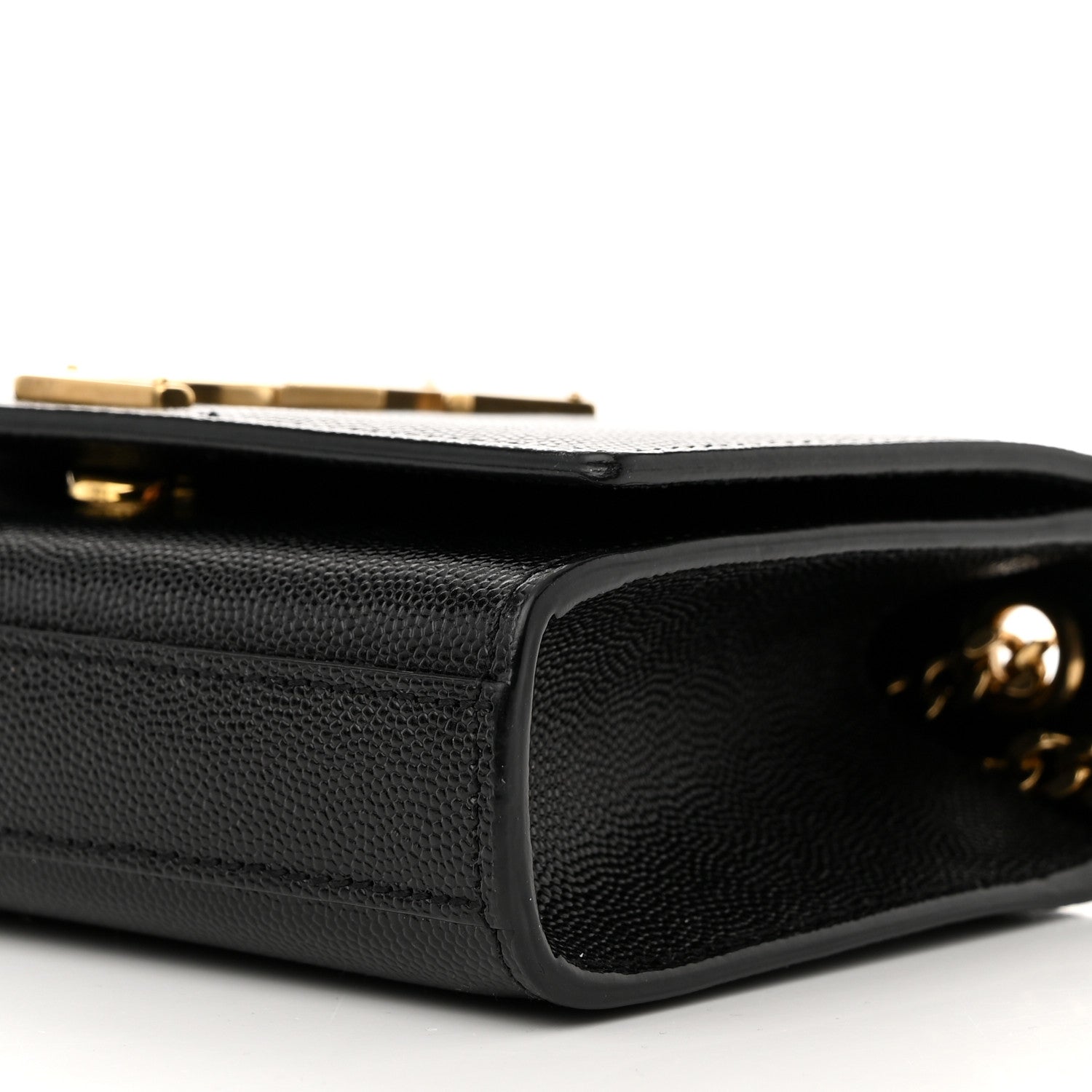 Saint Laurent Grain De Poudre Small Monogram Kate Satchel Black 10 of 11