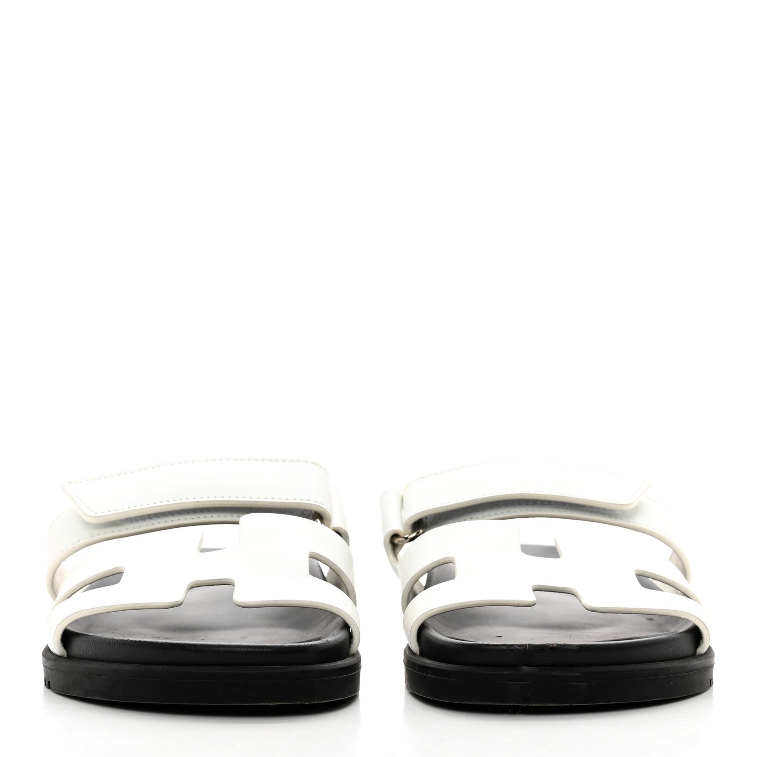 Hermes Calfskin Womens Chypre Sandals 38 White 2 of 10