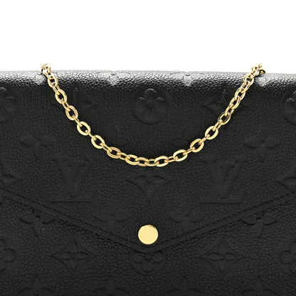 Louis Vuitton Empreinte Pochette Felicie Chain Wallet Black 8 of 12